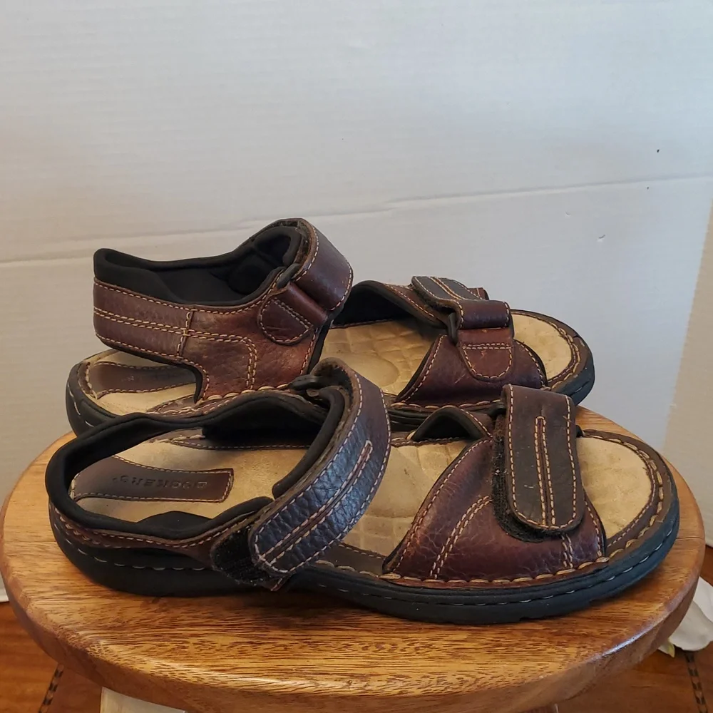 Dockers Men's Brown Leather Sandals Shoes 79-104158 Size 8 Medium